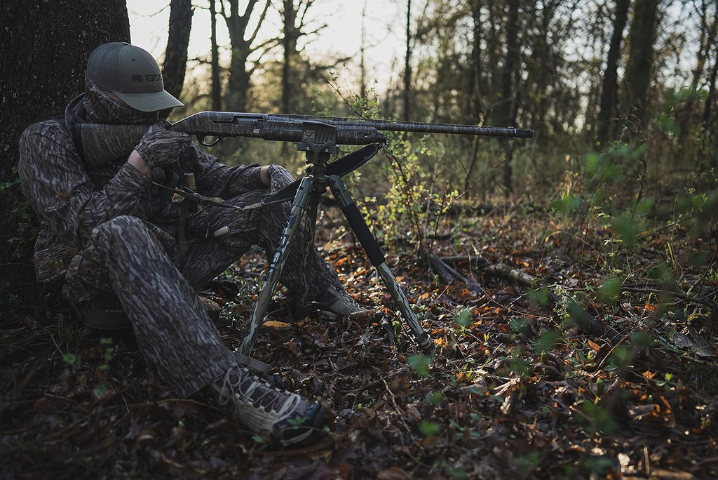 BOG DeathGrip Aluminum Tripod with Durable Frame, Lightweight, Stable Design, Bubble Level, Adjustable Legs, Shooting Rest, and Hands-Free Operation for Hunting, Shooting, and Outdoors