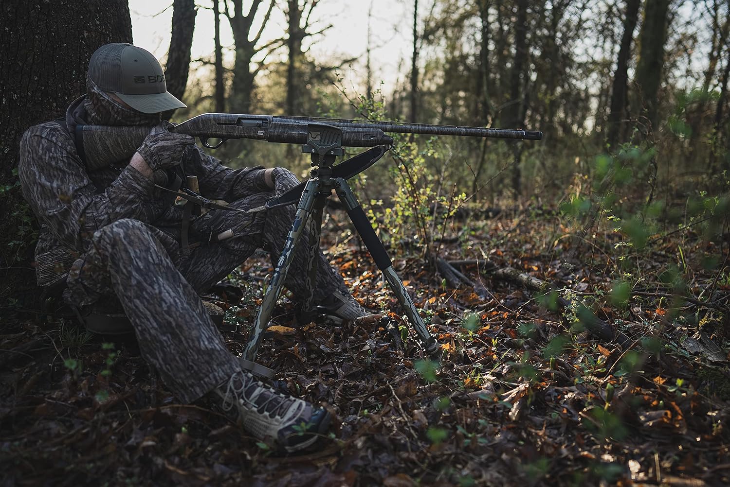 BOG DeathGrip Aluminum Tripod with Durable Frame, Lightweight, Stable Design, Bubble Level, Adjustable Legs, Shooting Rest, and Hands-Free Operation for Hunting, Shooting, and Outdoors