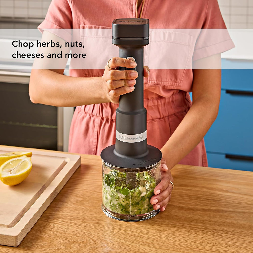 KitchenAid Go Cordless Hand Blender with Accessories - battery sold separately, KHBRV05, Black Matte