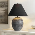 SAFAVIEH Lighting Collection Naomi Modern Grey/Black Ceramic 22-inch Table Lamp for Bedroom, Living Room, Home Office, Desk, Nightstand (LED Bulb Included)