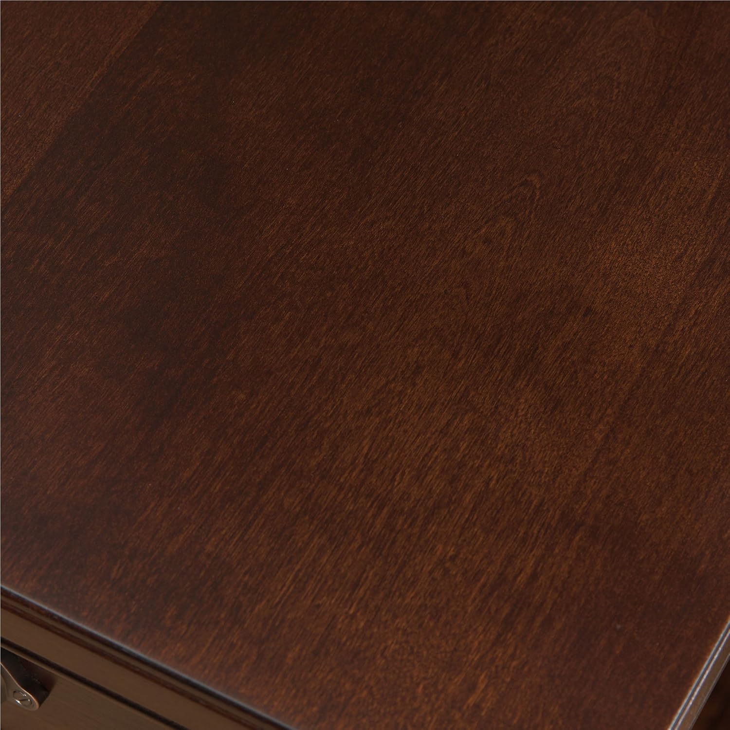 Leick Home Laurent End Table with Lamp, Solid Wood, with Drawer and Shelf, Chocolate Cherry, 10537