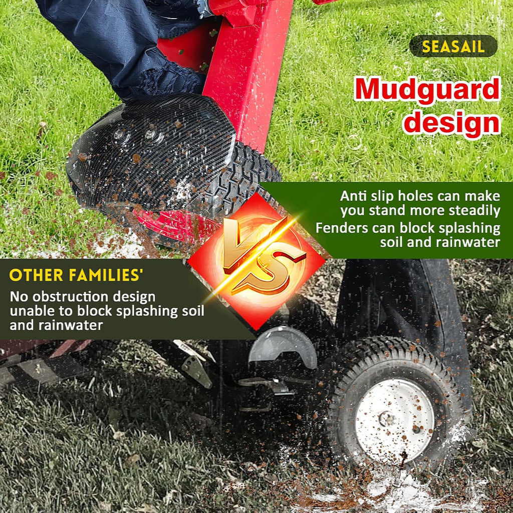 Wheels Lawn Mower Sulky for Lawn and Landscape Professionals,Mower Rear Bracket,Fender Design for Lawn and Landscape Professionals (Red)