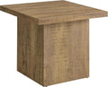 Coaster Home Furnishings Zetta Square Living Room End Table Sofa Side Table Engineered Eco-Friendly Wood Look Laminate Veneer Rustic Farmhouse Mango Brown 708067