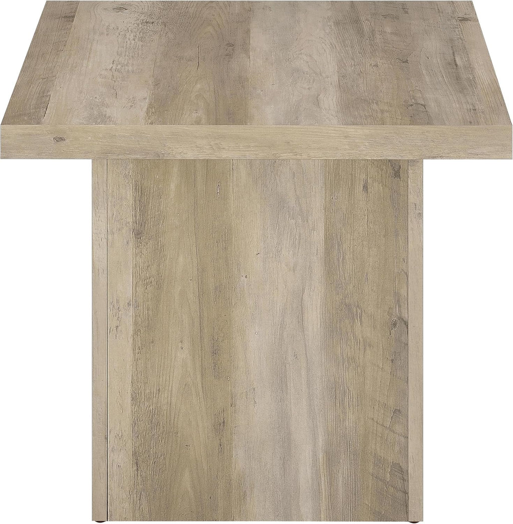 Coaster Home Furnishings - Devar - Wood - Square End Table with Thick Top, Plinth Base, Scratch Resistance and Blocky Frame - Living Room - 23.5-Inch - Distressed Pine - 710877