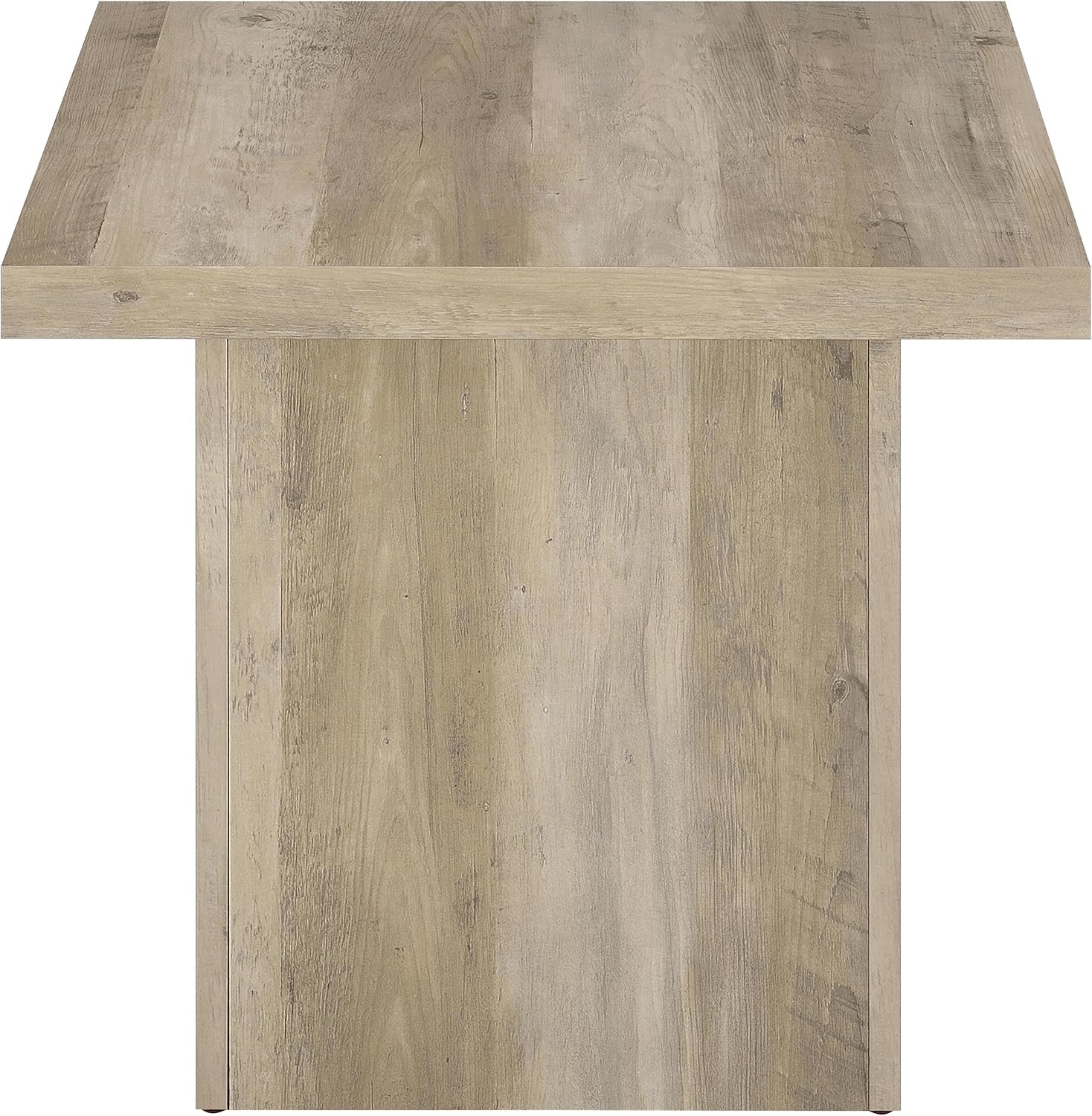 Coaster Home Furnishings - Devar - Wood - Square End Table with Thick Top, Plinth Base, Scratch Resistance and Blocky Frame - Living Room - 23.5-Inch - Distressed Pine - 710877
