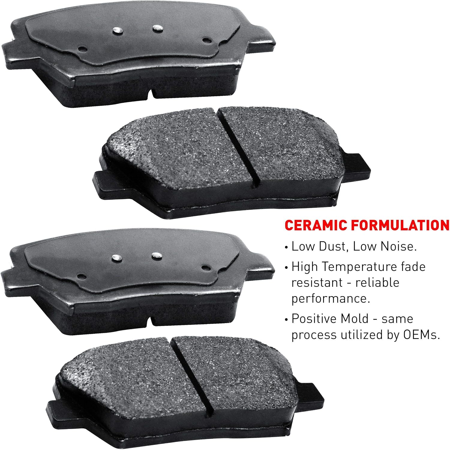 R1 Concepts Front and Rear Brake Kit Fits 2005-2021 Chrysler 300; 2009-2021 Dodge Challenger; 2006-2021 Dodge Charger| Drilled Slotted Brake Rotors| Ceramic Brake Pads and Rotors Kit