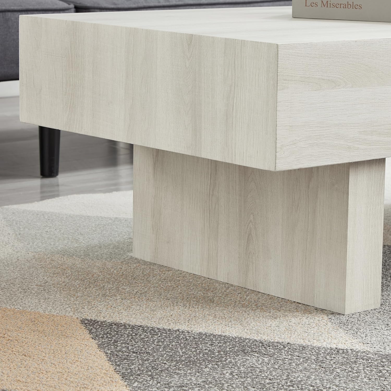 Roundhill Furniture Athens Modern Accent Coffee Table, Off-White