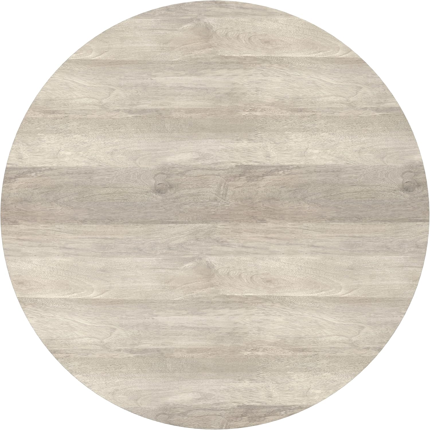 SIMPLIHOME Rayburn Drum Coffee Table - 38 inch Wide Solid Mango Wood Round Living Room Table in White Wash, Modern Urban Center Table for Family Room with Black Metal Legs and Large Surface