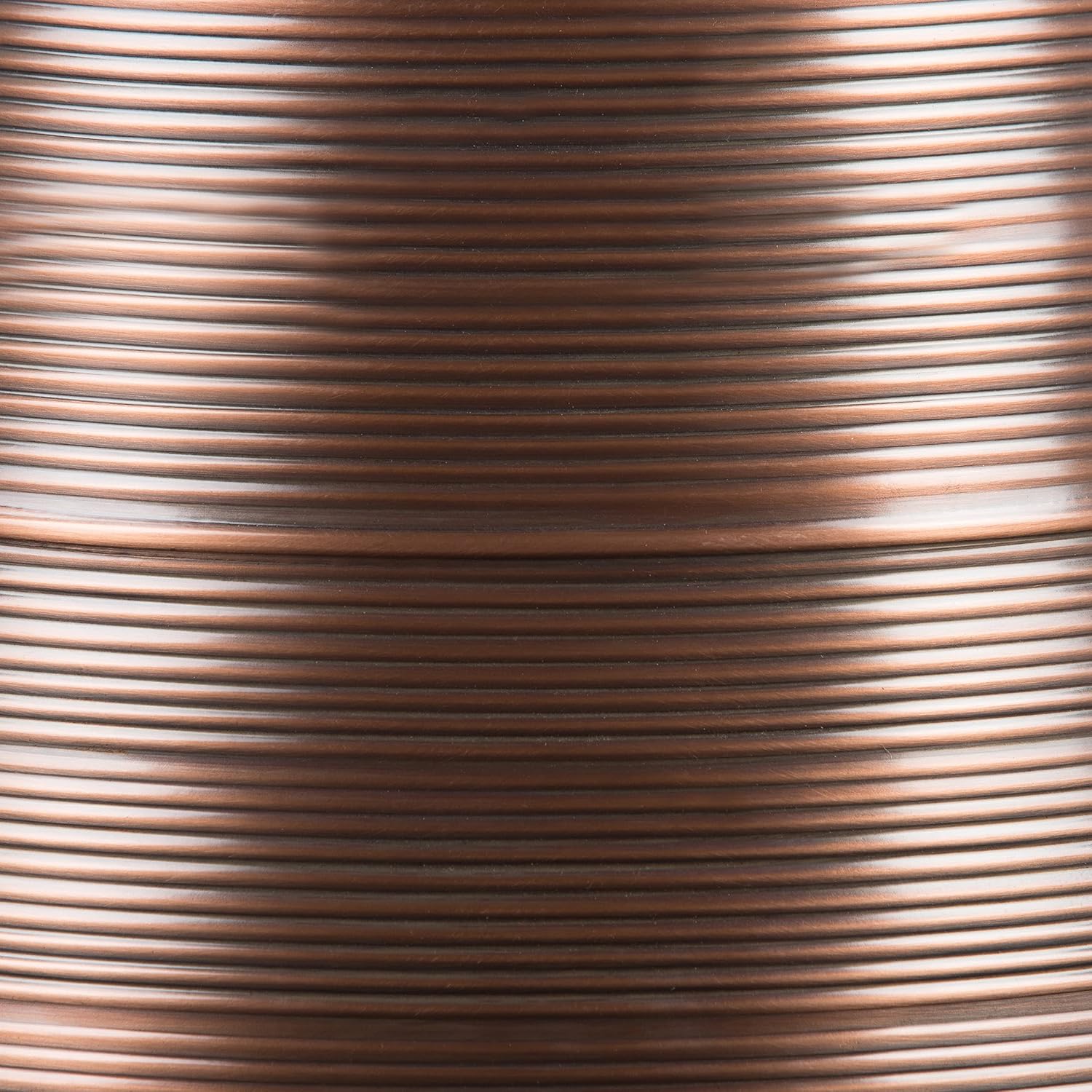 SIMPLIHOME Sheridan Metal Table - 18' Wide x 20' High Solid Metal Round Side Table in Aged Copper, Industrial Accent Table for Living Room, Bedroom, or Office with Sculptural Design, Assembled
