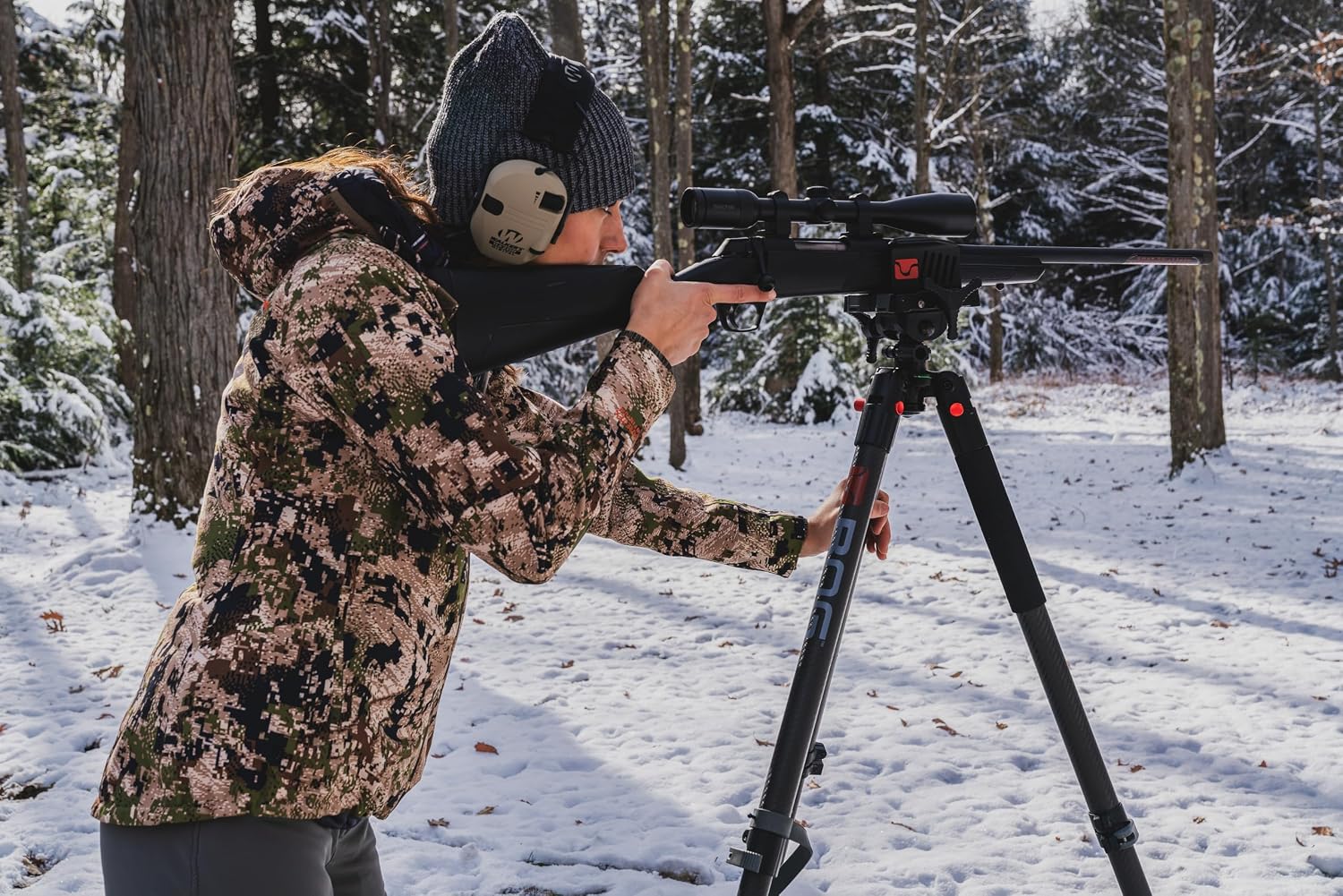 BOG DeathGrip Aluminum Tripod with Durable Frame, Lightweight, Stable Design, Bubble Level, Adjustable Legs, Shooting Rest, and Hands-Free Operation for Hunting, Shooting, and Outdoors