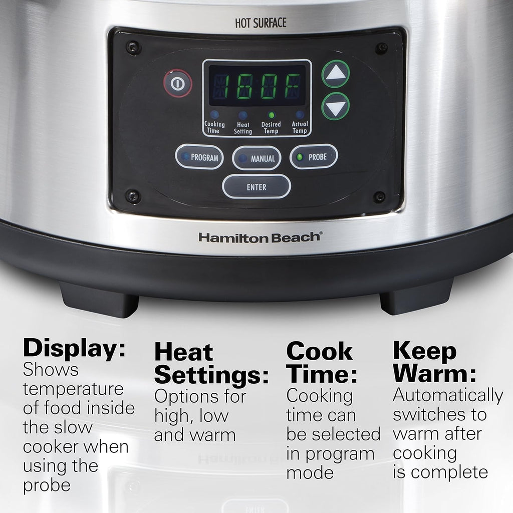 Hamilton Beach Digital Programmable Rice Cooker, Slow Cooker & Food Steamer Bundle (20 Cups Cooked)