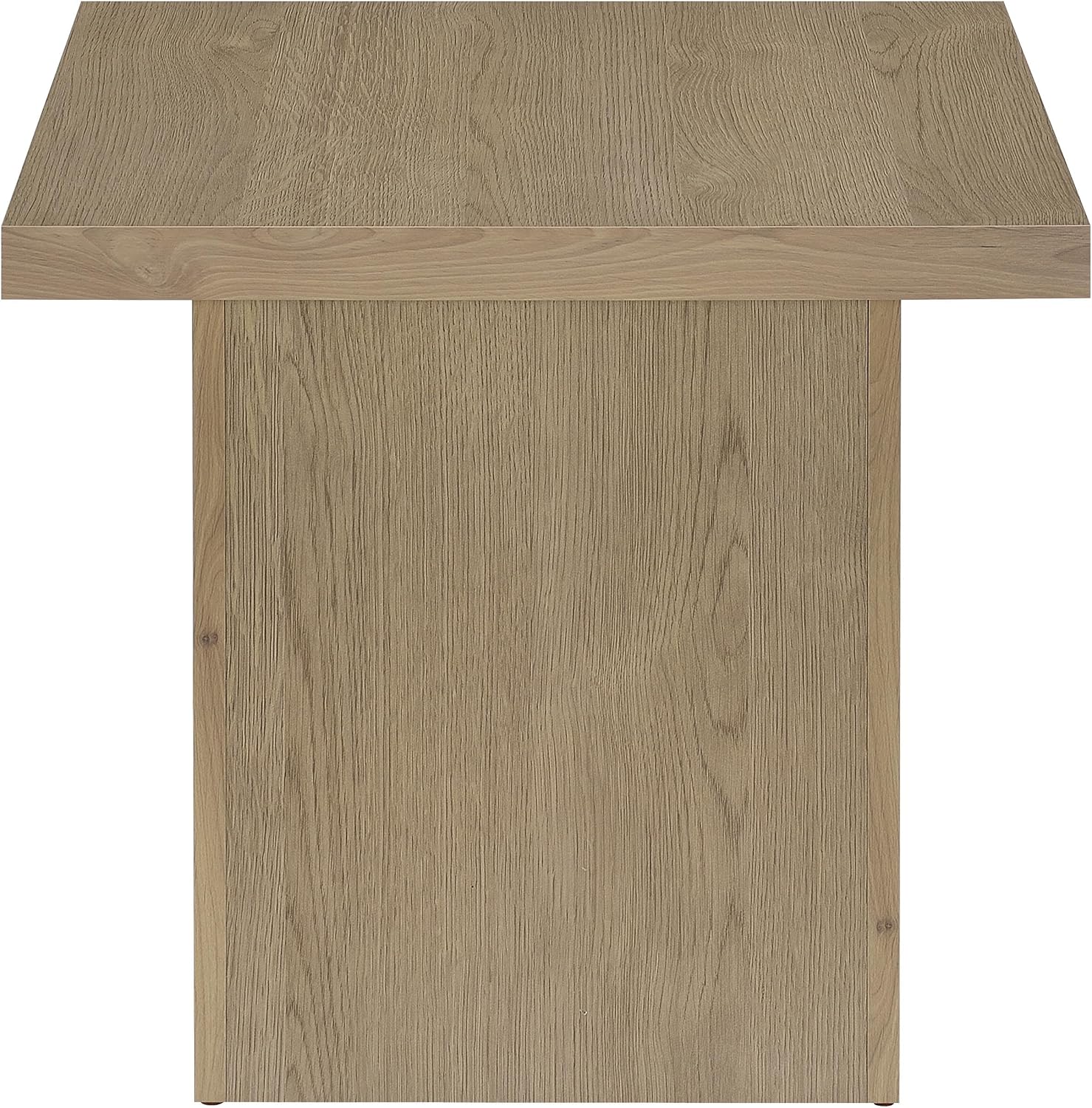 Coaster Home Furnishings - Devar - Wood - Square End Table with Thick Top, Plinth Base, Scratch Resistance and Blocky Frame - Living Room - 23.5-Inch - Latte - 710917