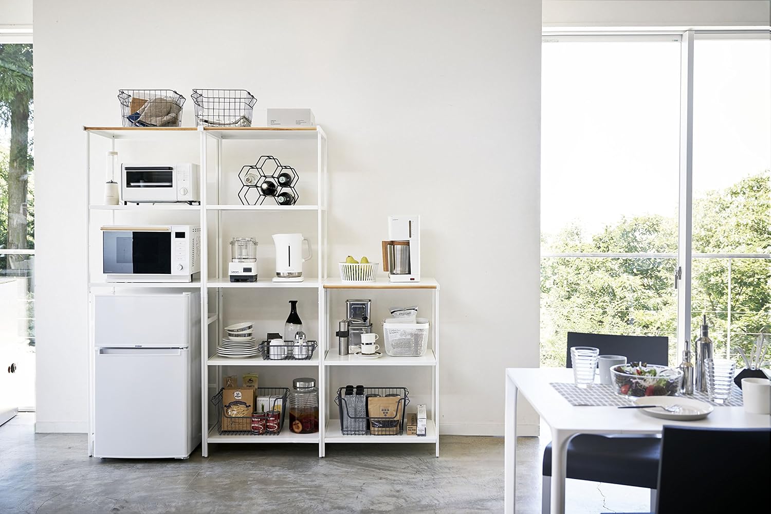 YAMAZAKI Home Tower Kitchen Appliance Storage Rack Metal Shelving Unit - Standing Organizer Heavy Duty Shelves - 67-Inch (Fridge), 67' - Steel