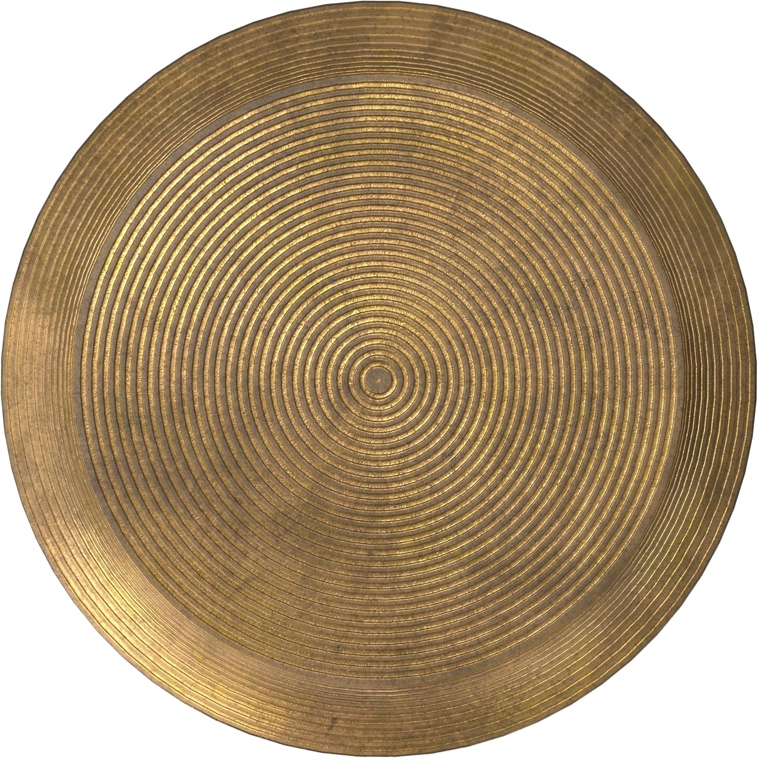 SIMPLIHOME Timmons Coffee Table - 21 inch Wide Cast Aluminum Round Living Room Table in Antique Brass, Industrial Center Table for Compact Spaces with Sculptural Base and Raised Tabletop, Assembled