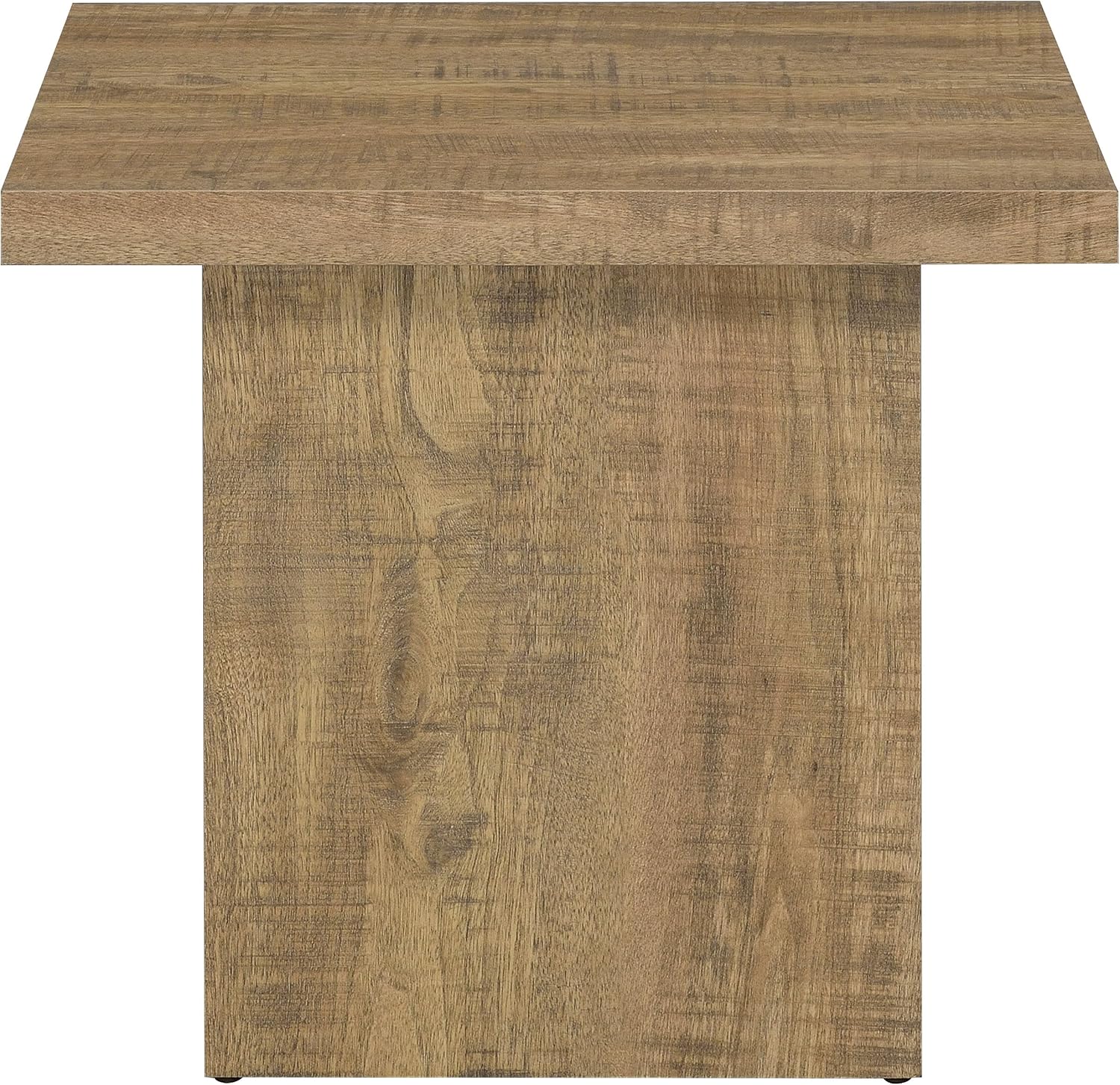 Coaster Home Furnishings Zetta Square Living Room End Table Sofa Side Table Engineered Eco-Friendly Wood Look Laminate Veneer Rustic Farmhouse Mango Brown 708067