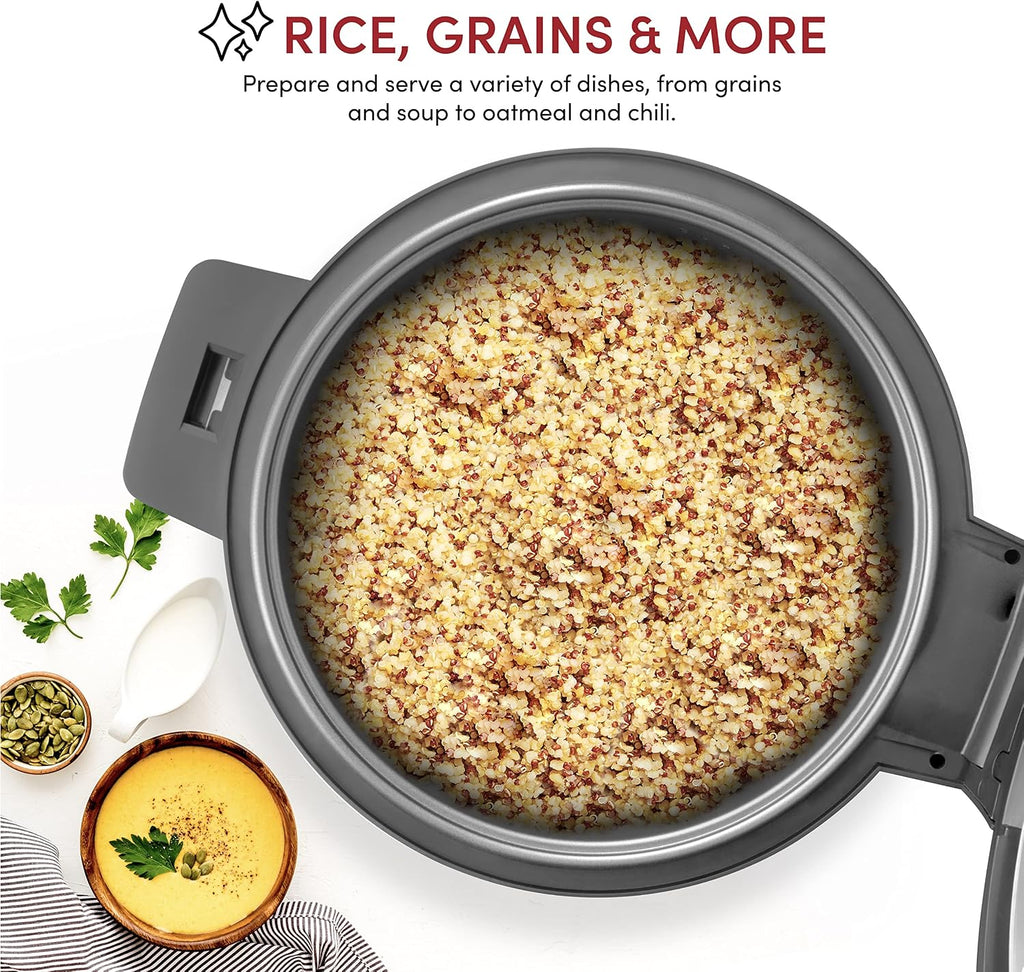 Aroma Housewares 60-Cup (Cooked) (30-Cup UNCOOKED) Commercial Rice Cooker, Stainless Steel Exterior (ARC-1130S) & ARC-360-NGP 20-Cup Pot-Style Rice Cooker & Food Steamer, White