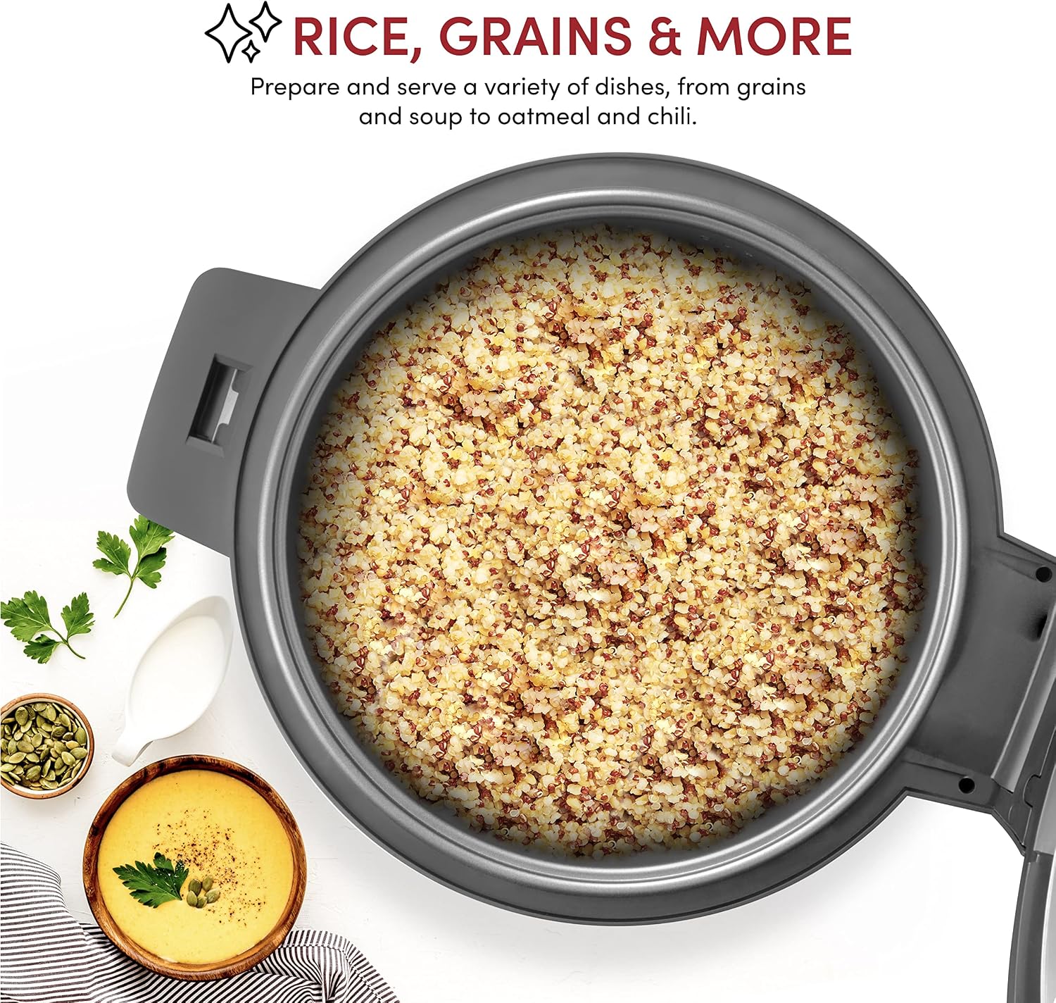 Aroma Housewares 60-Cup (Cooked) (30-Cup UNCOOKED) Commercial Rice Cooker, Stainless Steel Exterior (ARC-1130S) & ARC-360-NGP 20-Cup Pot-Style Rice Cooker & Food Steamer, White