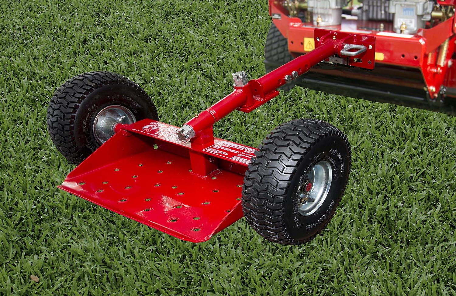 Jungle Jim's Jungle Wheels Lawn Mower Sulky for Lawn and Landscape Professionals (Red Jungle Wheels)