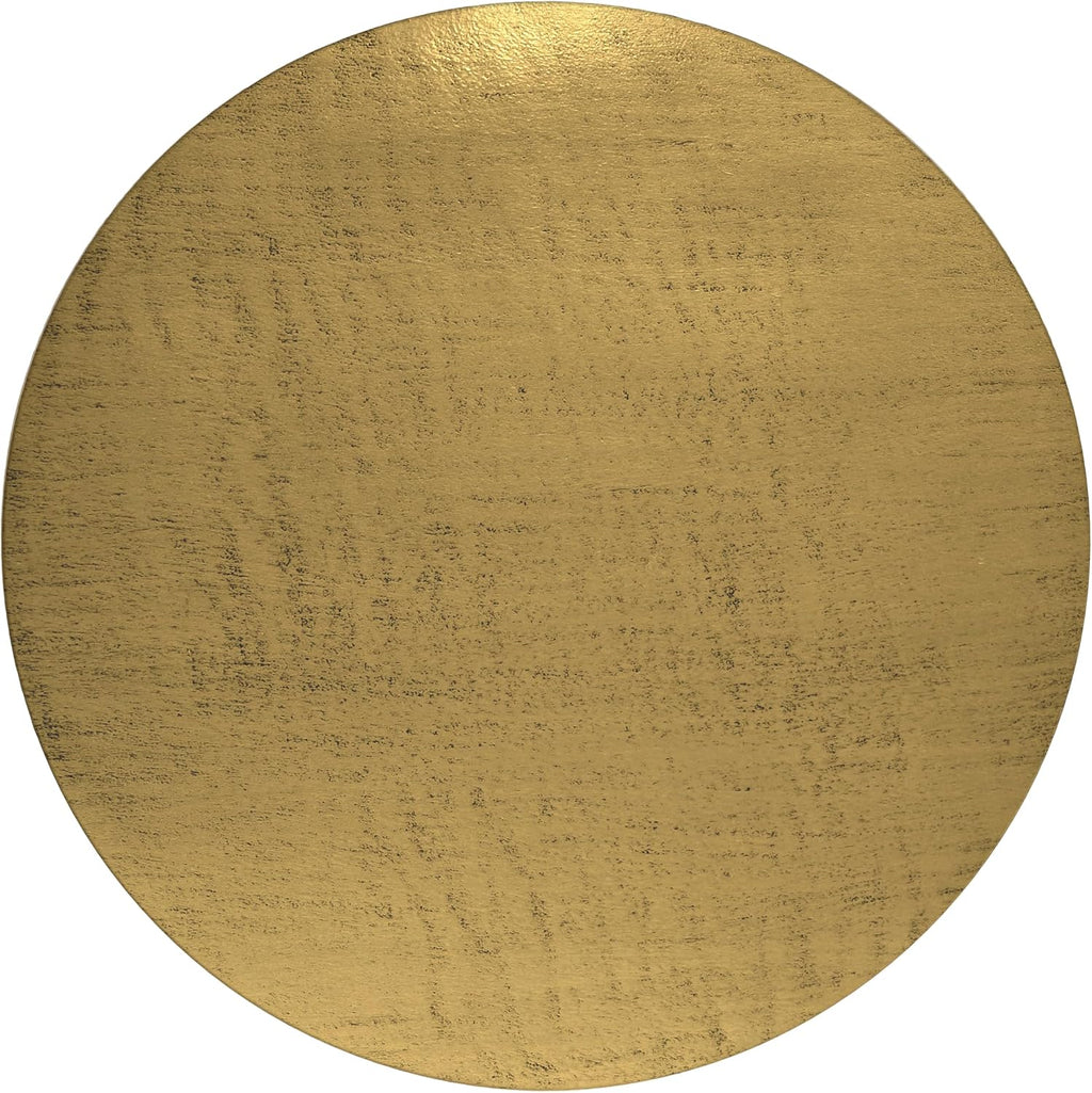 SIMPLIHOME Johnsen Metal Table - 15 inch Wide Solid Iron Round Accent Table in Antique Brass, Boho Side or End Table for Living Room, Bedroom, or Office with Etched Morse Pattern, Assembled
