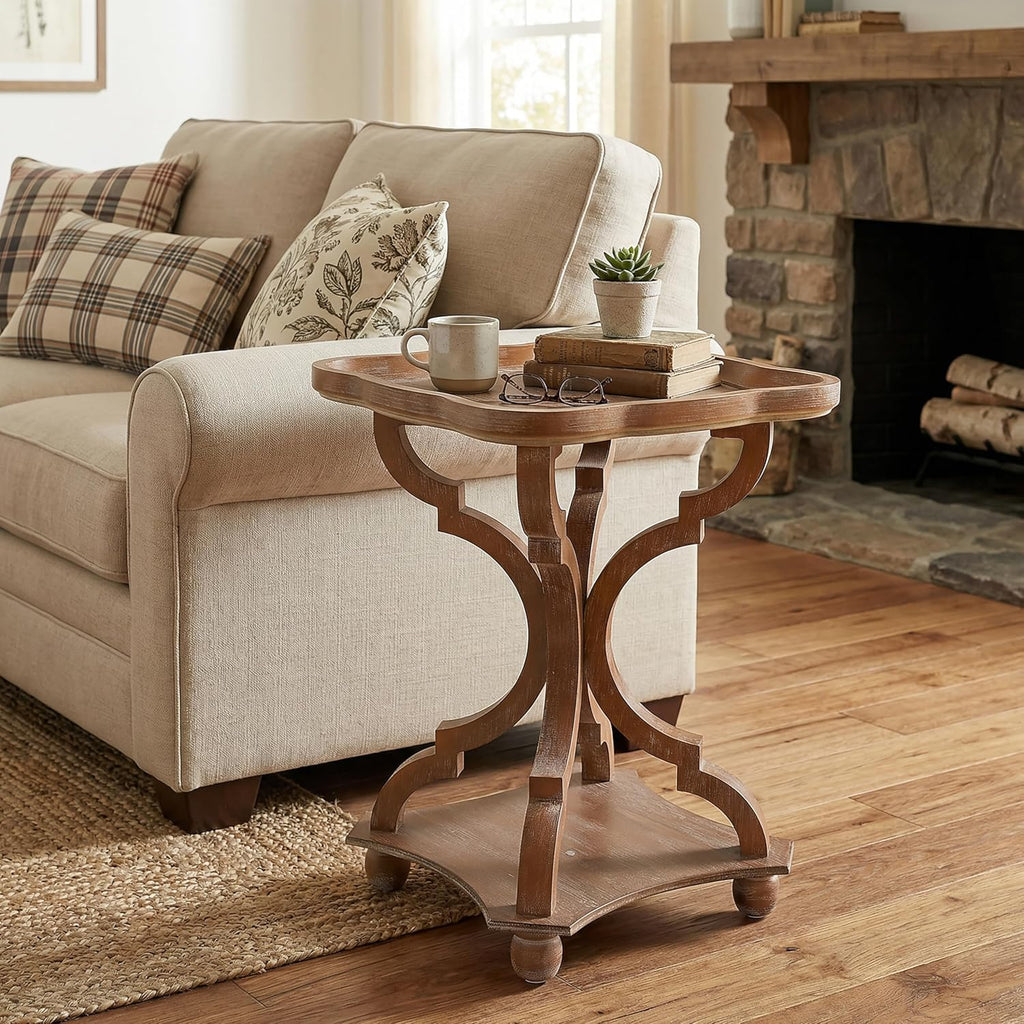 Christopher Knight Home Emerald French Country Accent Table with Square Top, Natural