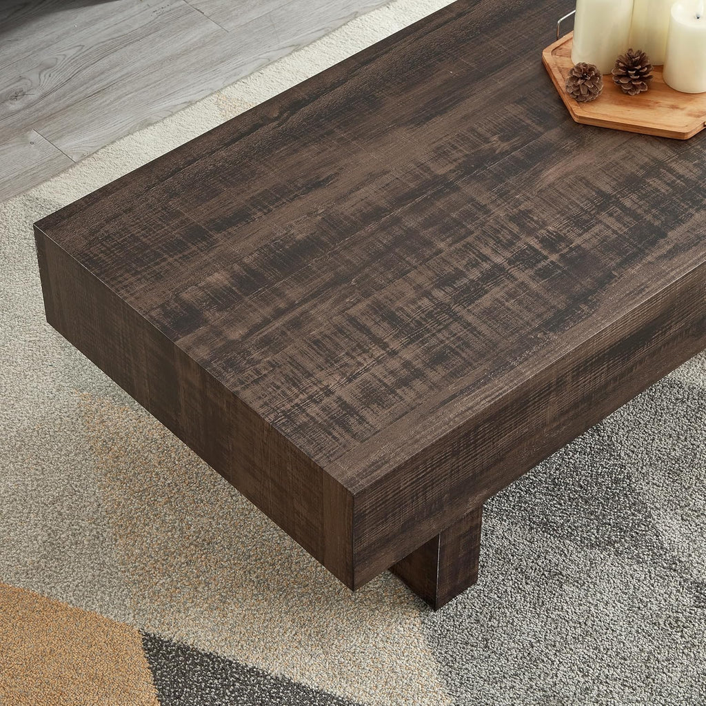 Roundhill Furniture Athens Modern Accent Coffee Table, Walnut